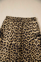 Leopard Bow Tie Pants with Elastic Waist for Effortless Style-Casual Fashion - The Artisan's Wardrobe