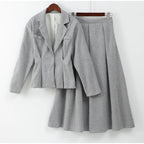 Women's Waist Cinching Two-Piece Set with A Length Half Skirt-Casual Fashion - The Artisan's Wardrobe