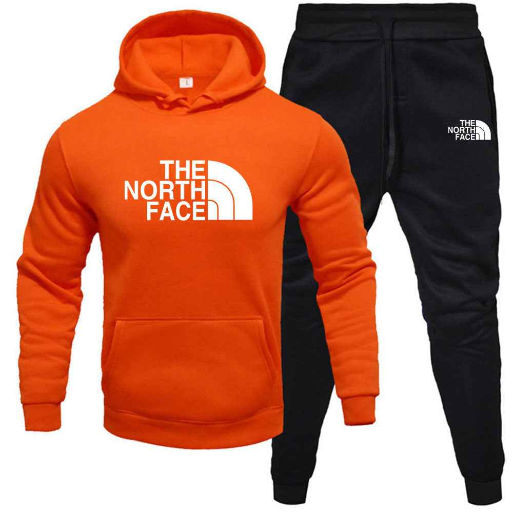 Men's Fleece Hoodie Sweatshirt Set - Printed Casual Sports Set-Casual Fashion - The Artisan's Wardrobe