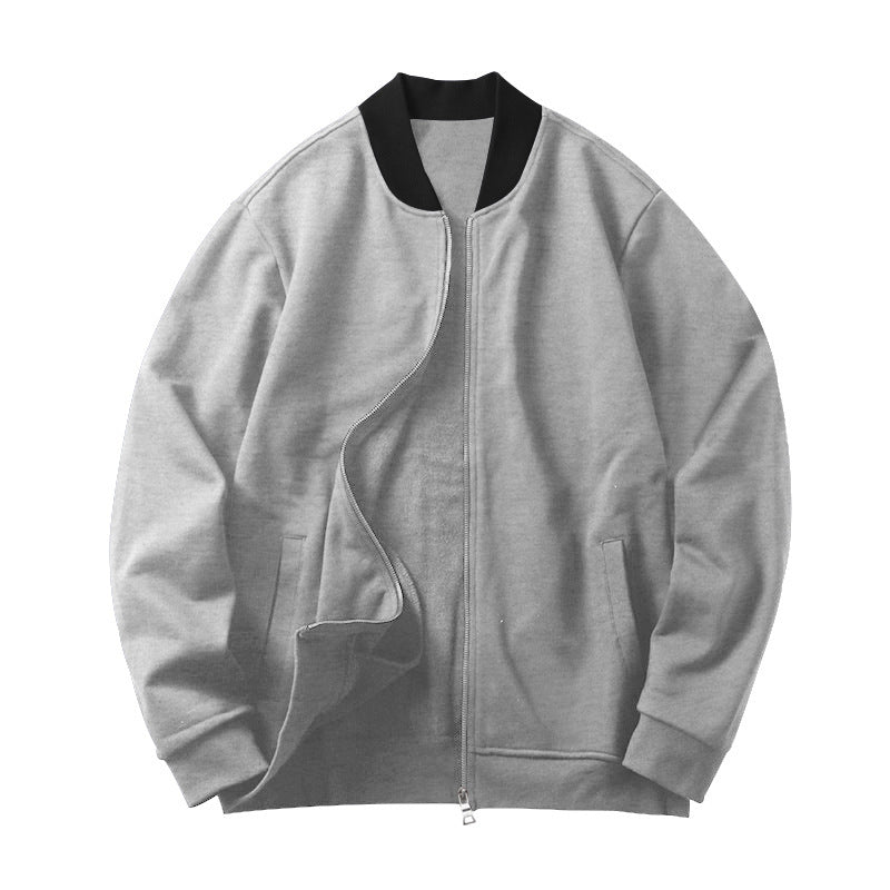 Autumn and Winter Men's Hoodie Jacket with Stand Up Collar and Zipper for Casual Style-Casual Fashion - The Artisan's Wardrobe
