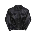 High end PU leather jacket, men's handsome motorcycle suit, loose leather jacket, trendy-Casual Fashion - The Artisan's Wardrobe