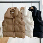 Autumn Winter Short Down Vest Women's Versatile Jacket Trend-Casual Fashion - The Artisan's Wardrobe