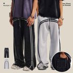Men's Wide Leg Pants - Youth Street Trend Sports Feng Shui Wash Wax Dyed Woven Zipper Pants Vibe-Casual Fashion - The Artisan's Wardrobe