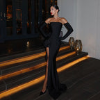 Women's strapless floral dress-Casual Fashion - The Artisan's Wardrobe