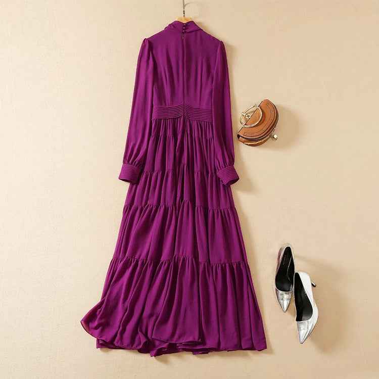 Advanced Purple Long Skirt Dress - Light Luxury Fashion in New Style-Casual Fashion - The Artisan's Wardrobe