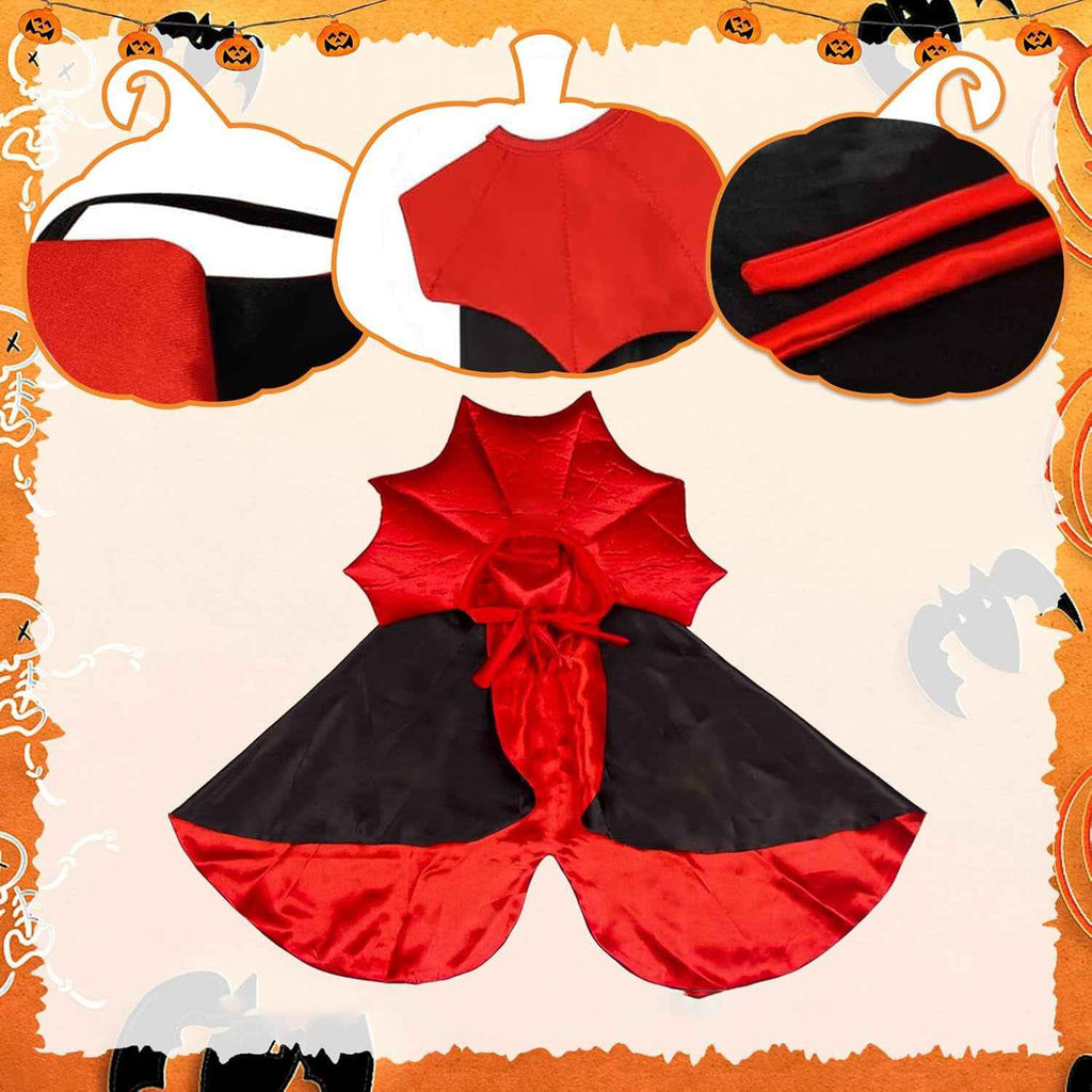 Halloween Medieval Hooded Cloak Costume for Pets - Funny Bat Cape for Cats and Dogs-Casual Fashion - The Artisan's Wardrobe