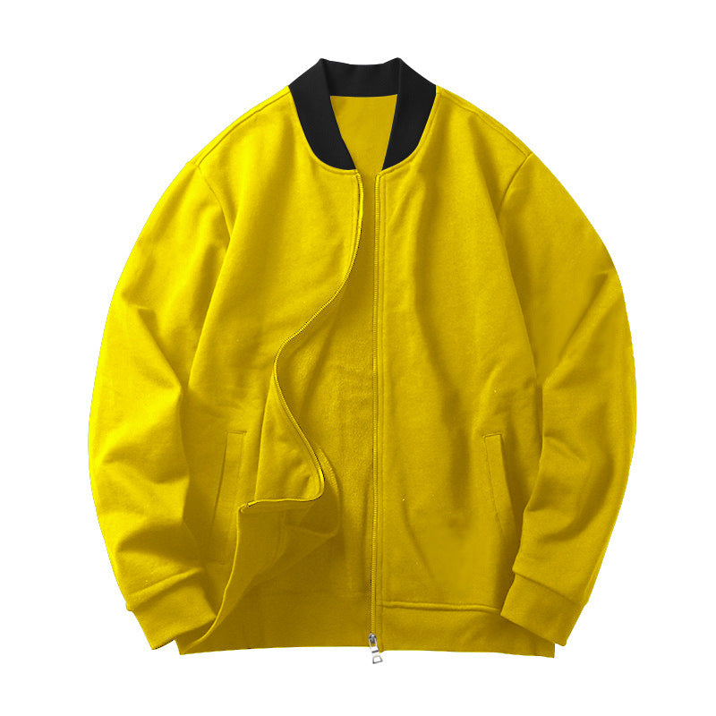 Autumn and Winter Men's Hoodie Jacket with Stand Up Collar and Zipper for Casual Style-Casual Fashion - The Artisan's Wardrobe