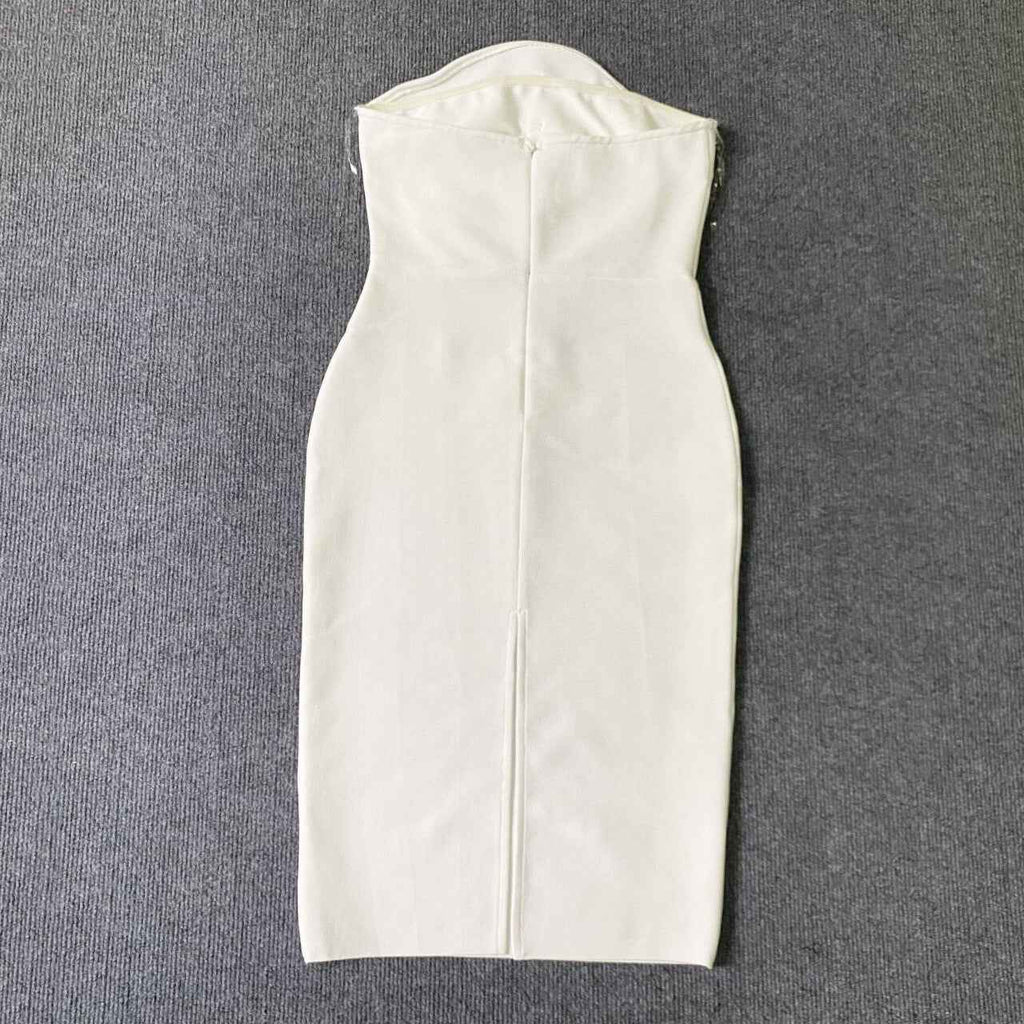 Sexy white floral bandage dress socialite party dress French dress-Casual Fashion - The Artisan's Wardrobe