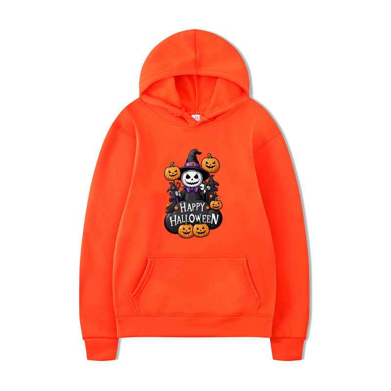 Halloween Hooded Sweatshirt - Printed Long Sleeve Casual Loose Fit-Casual Fashion - The Artisan's Wardrobe