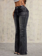 High Waist Bootcut Jeans-Casual Fashion - The Artisan's Wardrobe