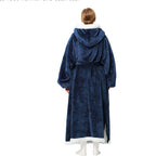 Hoody Wearable Hoodie Oversized Flannel Blanket with Sleeves for Winter Comfort-Casual Fashion - The Artisan's Wardrobe