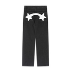 American High Street Pentagram Printed Jeans for Men - Fashion Brand Street Loose Wide Leg Casual Trousers-Casual Fashion - The Artisan's Wardrobe