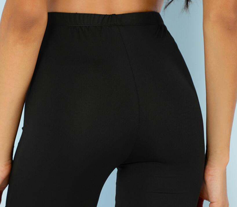 Black Summer Workout Leggings for Intense Workouts and Athleisure - Cut and Sew Design-Casual Fashion - The Artisan's Wardrobe
