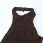 European and American Style Open Design Long Neck Hanging Dress for Women-Casual Fashion - The Artisan's Wardrobe