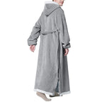 Hoody Wearable Hoodie Oversized Flannel Blanket with Sleeves for Winter Comfort-Casual Fashion - The Artisan's Wardrobe