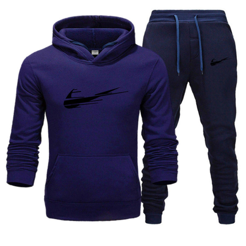 Printed Fleece Hoodie Set for Men and Women - Casual Sports Autumn and Winter Fashion Pullover-Casual Fashion - The Artisan's Wardrobe