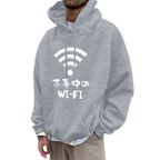 Fleece Hoodie with Pocket Drawstring and Plain Color Letter Print-Casual Fashion - The Artisan's Wardrobe