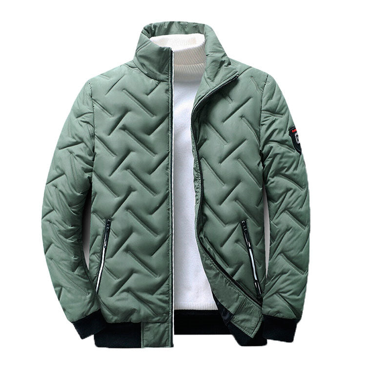Men's outerwear autumn and winter new men's cotton jacket Korean version trendy short style stand up collar lightweight cotton jacket-Casual Fashion - The Artisan's Wardrobe