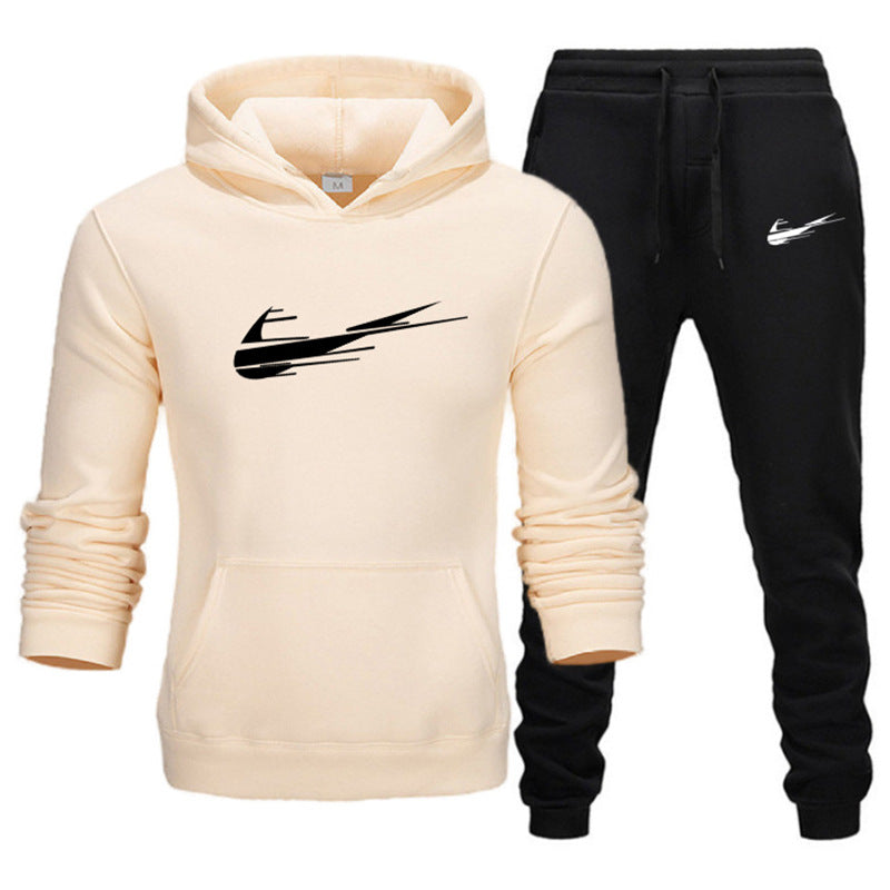 Printed Fleece Hoodie Set for Men and Women - Casual Sports Autumn and Winter Fashion Pullover-Casual Fashion - The Artisan's Wardrobe