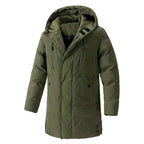Winter Plus Size Men's Winter Cotton Jacket - Korean Casual Fashion Versatile Medium Long Design-Casual Fashion - The Artisan's Wardrobe