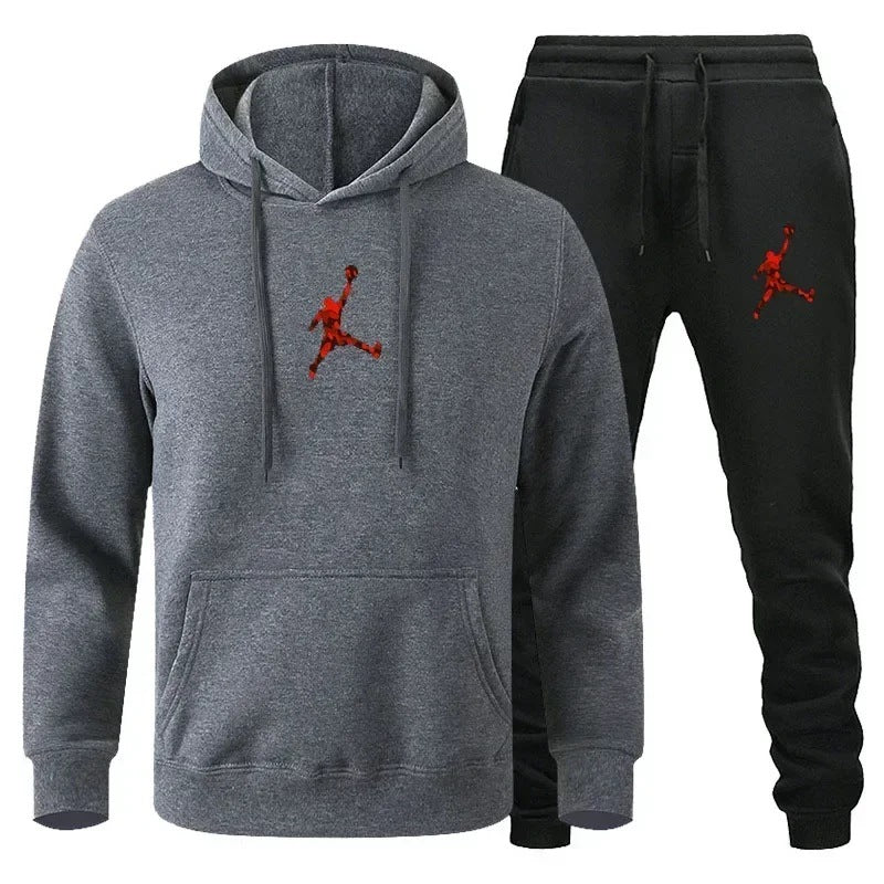 European and American new sports men's hoodie set sports hoodie-Casual Fashion - The Artisan's Wardrobe