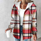 Women's Plaid Jacket - Large Style for Autumn and Winter-Casual Fashion - The Artisan's Wardrobe