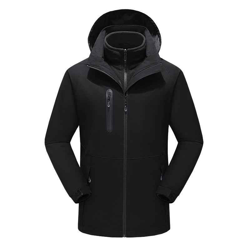 Three in One Heating Jacket - Intelligent Fleece Inner Liner, Dual Control 15 Zone Heating Outdoor Suit for Hiking and Winter-Casual Fashion - The Artisan's Wardrobe