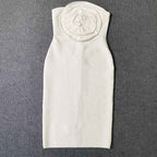 Sexy white floral bandage dress socialite party dress French dress-Casual Fashion - The Artisan's Wardrobe