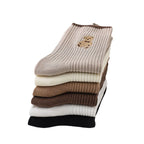 Women's Bear Cotton Socks - Comfortable Soft Crew Sports Socks Set of 6 Pairs-Casual Fashion - The Artisan's Wardrobe