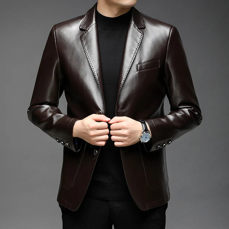 Autumn men's suit jacket middle-aged business casual men's suit jacket men's suit jacket-Casual Fashion - The Artisan's Wardrobe