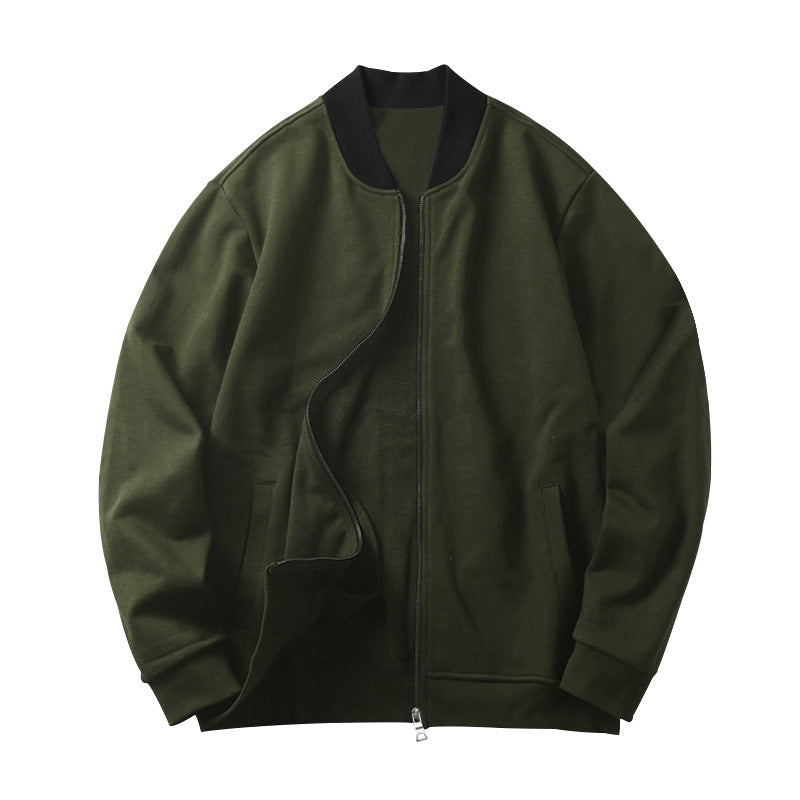 Autumn and Winter Men's Hoodie Jacket with Stand Up Collar and Zipper for Casual Style-Casual Fashion - The Artisan's Wardrobe