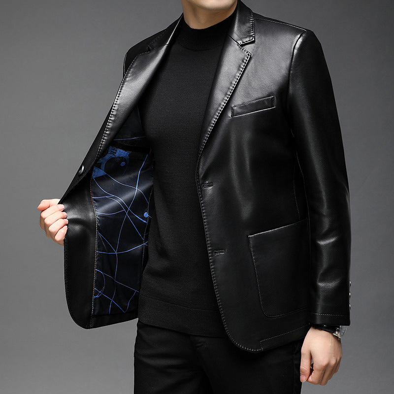 Autumn men's suit jacket middle-aged business casual men's suit jacket men's suit jacket-Casual Fashion - The Artisan's Wardrobe