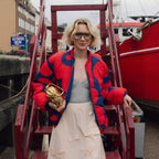 Standing Collar Pilot Jacket  Stylish Printed Cotton Jacket-Casual Fashion - The Artisan's Wardrobe