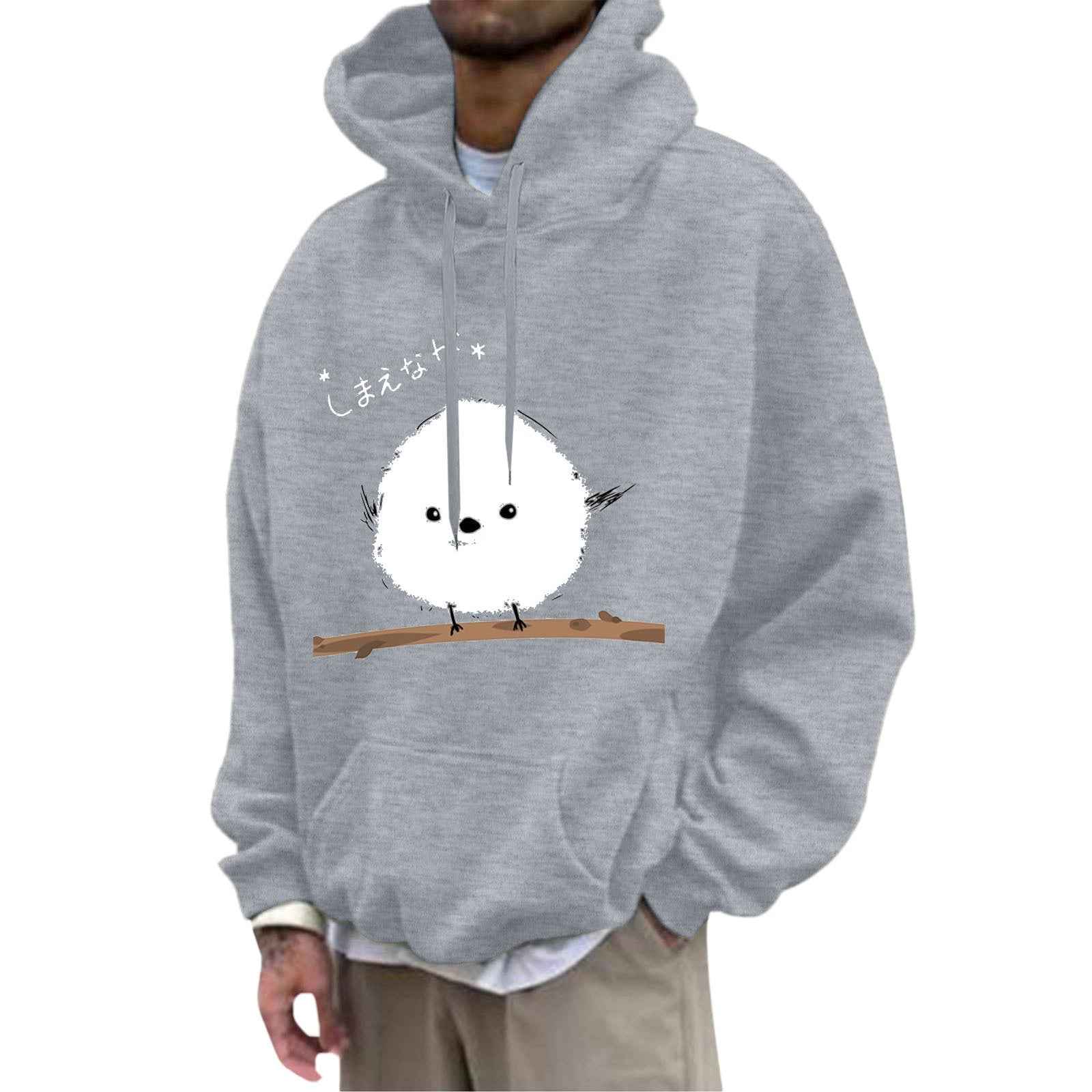 Fleece Hoodie with Pocket Drawstring and Plain Color Letter Print-Casual Fashion - The Artisan's Wardrobe