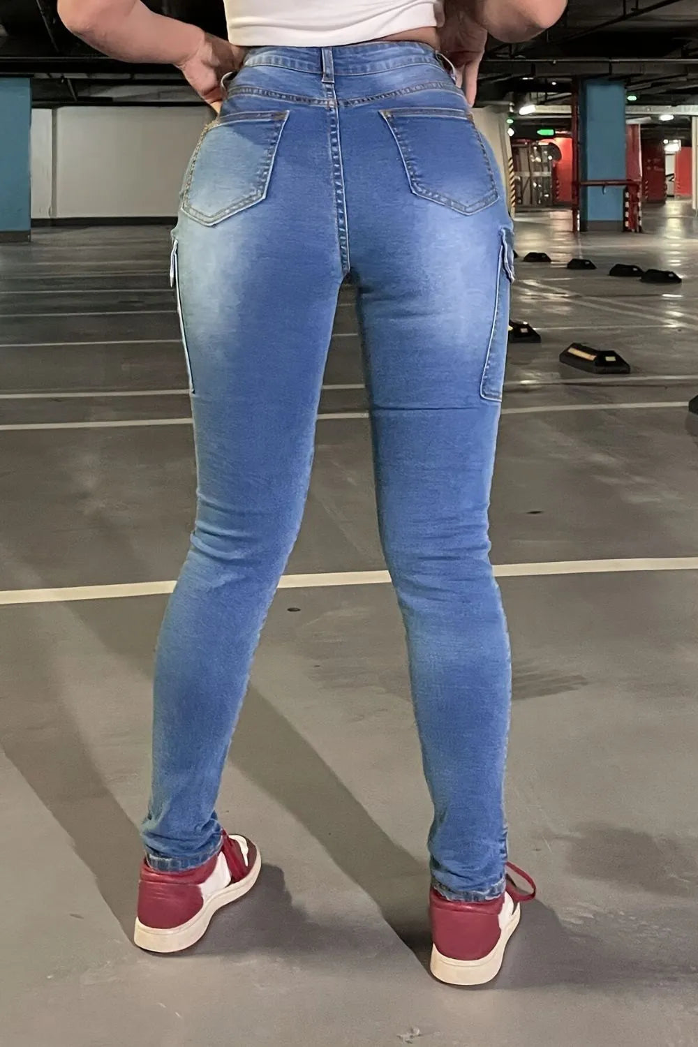 Skinny Jeans with Pockets-Casual Fashion - The Artisan's Wardrobe