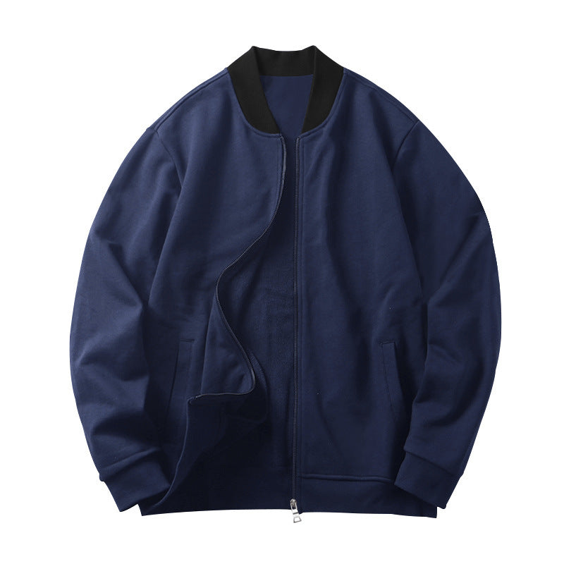 Autumn and Winter Men's Hoodie Jacket with Stand Up Collar and Zipper for Casual Style-Casual Fashion - The Artisan's Wardrobe