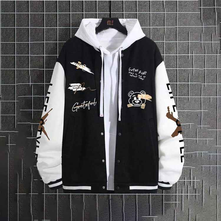 Men's Baseball Jacket - Trendy American High Street Casual Jacket for Spring and Autumn-Casual Fashion - The Artisan's Wardrobe
