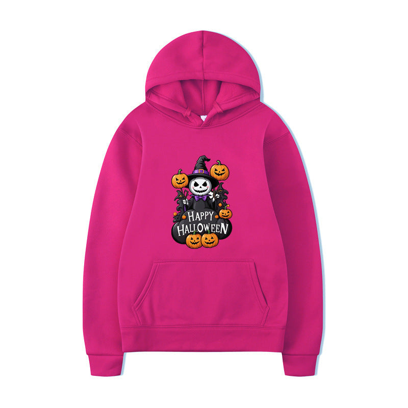 Halloween Hooded Sweatshirt - Printed Long Sleeve Casual Loose Fit-Casual Fashion - The Artisan's Wardrobe