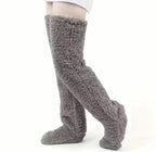 Thick leg warmers, knee pads, warm plush pants, long leg exposed socks-Casual Fashion - The Artisan's Wardrobe