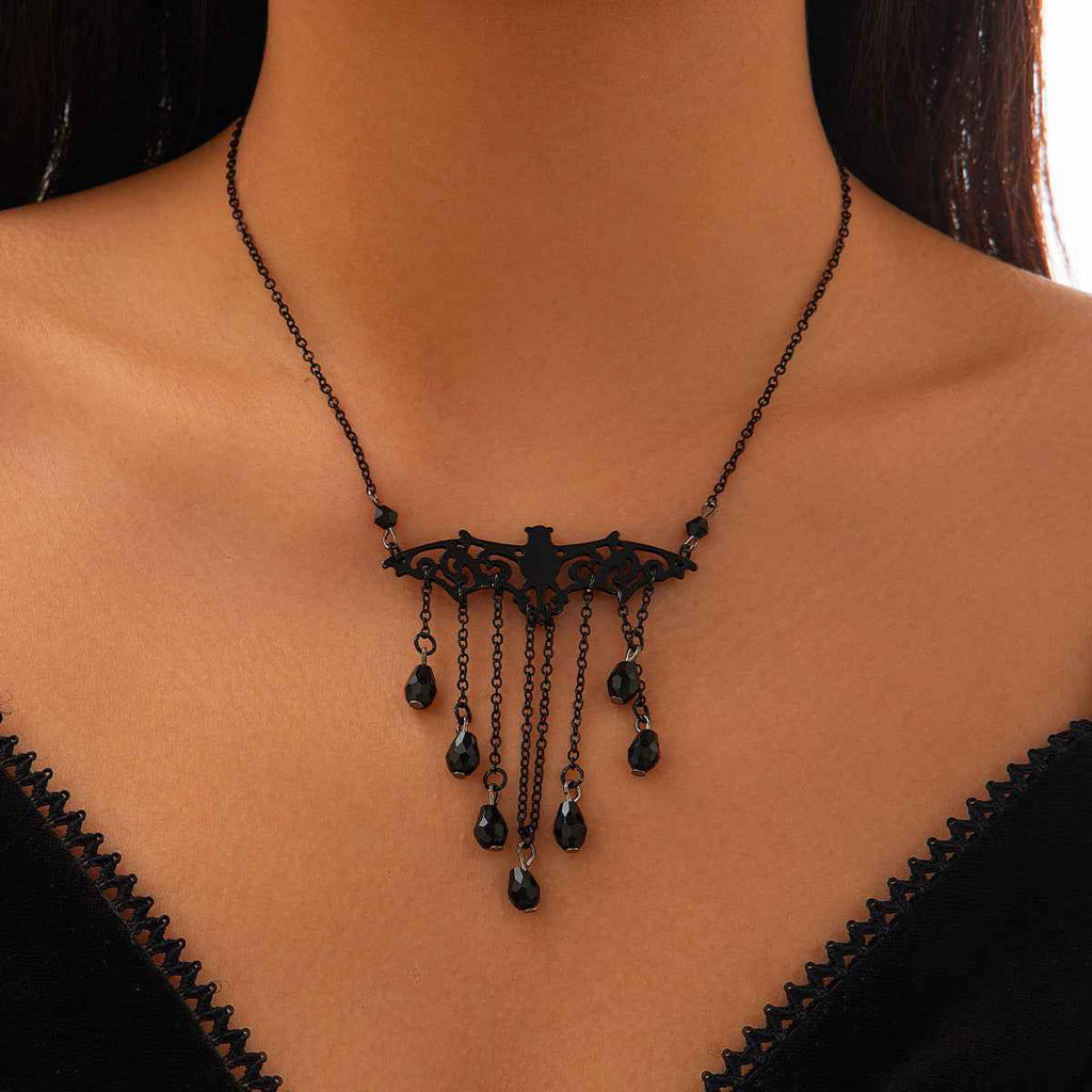Dark Trend Heart Wings Necklace Creative Sword Pendant Halloween Ornament for Women-Casual Fashion - The Artisan's Wardrobe