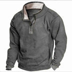 Men's Casual Hoodie with Stand Collar, Zipper Closure, and Fleece Lining for Autumn and Winter-Casual Fashion - The Artisan's Wardrobe