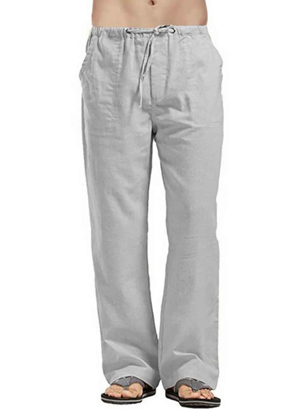 Men's Plus Size Drawstring Pants - Straight Leg Full Size Comfort-Casual Fashion - The Artisan's Wardrobe
