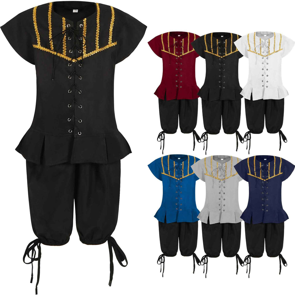 Halloween Children's Pirate Costume for Cosplay and Caribbean Party Performance-Casual Fashion - The Artisan's Wardrobe