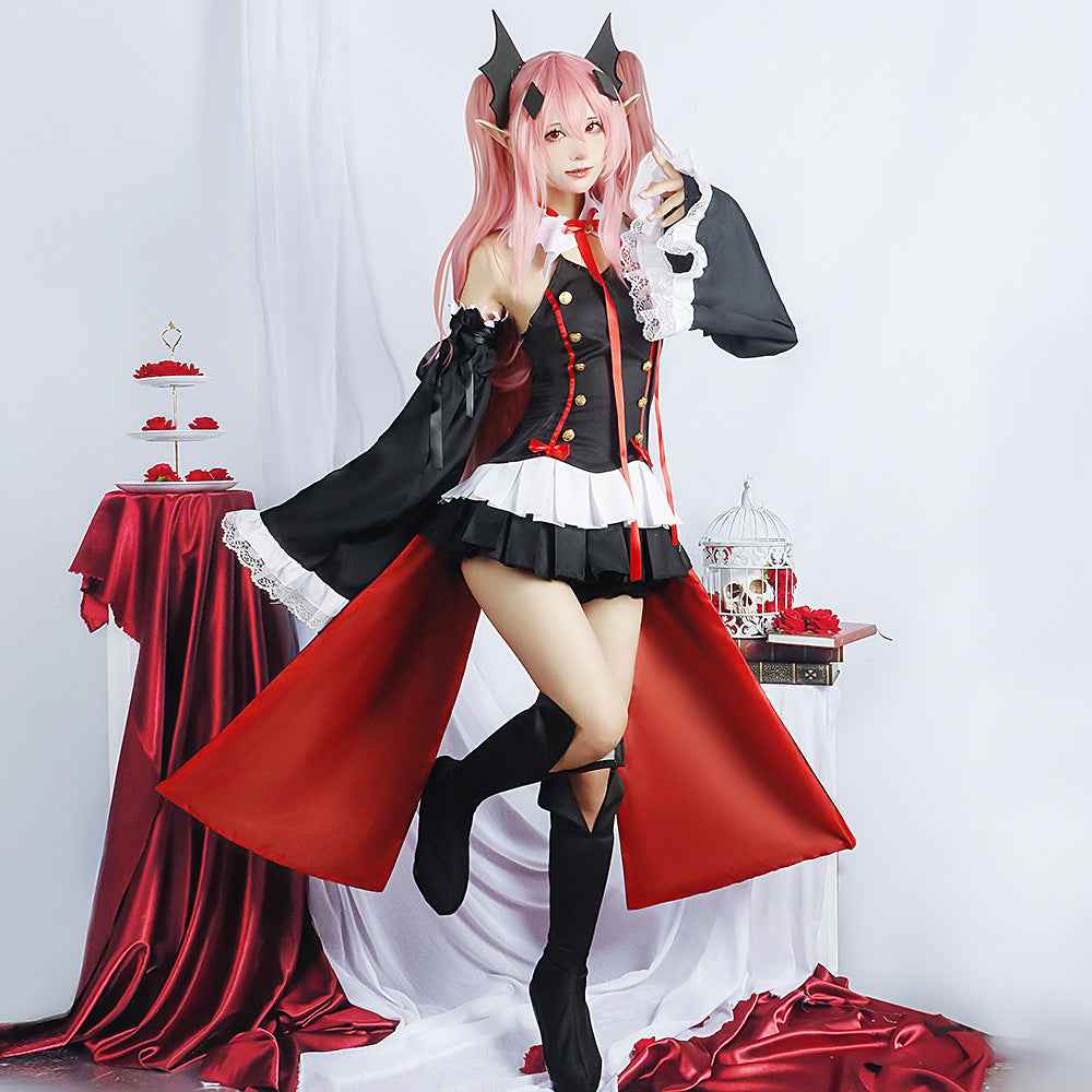 Ultimate Angel Cosplay Costume Set for Women - Halloween Vampire Anime Kruru Outfit-Casual Fashion - The Artisan's Wardrobe