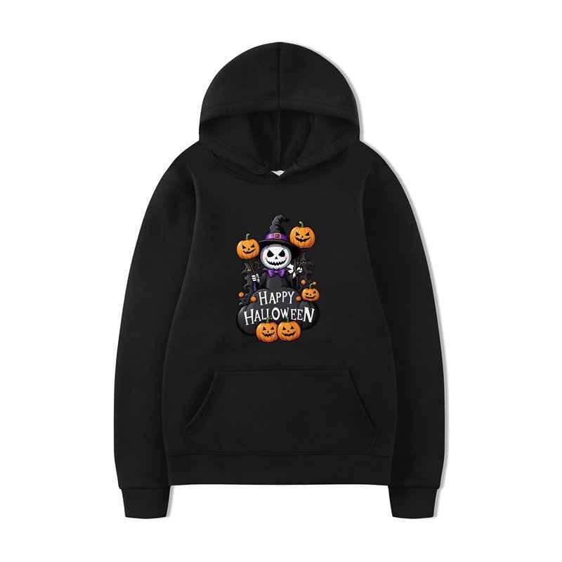 Halloween Hooded Sweatshirt - Printed Long Sleeve Casual Loose Fit-Casual Fashion - The Artisan's Wardrobe