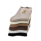 Women's Bear Cotton Socks - Comfortable Soft Crew Sports Socks Set of 6 Pairs-Casual Fashion - The Artisan's Wardrobe