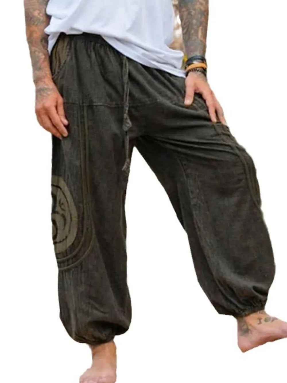 Men's Plus Size Jogger Pants with Pockets and Drawstring-Casual Fashion - The Artisan's Wardrobe