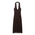 Versatile Mesh Polka Dot Dress - Long Scarf Style for Effortless Elegance-Casual Fashion - The Artisan's Wardrobe