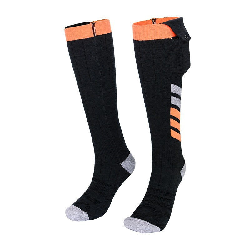 Warm Electrically Heated Socks for Winter, USB Charging Long Tube Electric Heating Socks for Skiing-Casual Fashion - The Artisan's Wardrobe