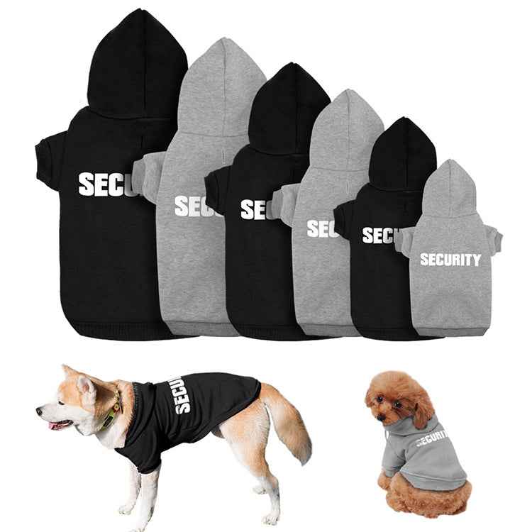 New Pet Hoodie for Dogs - Security Printed Outerwear for Autumn and Winter-Casual Fashion - The Artisan's Wardrobe